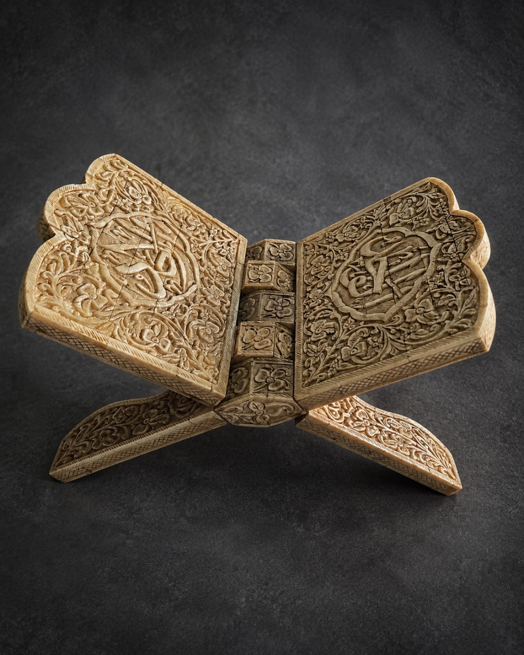 Mughal style islamic handmade camel bone raheel